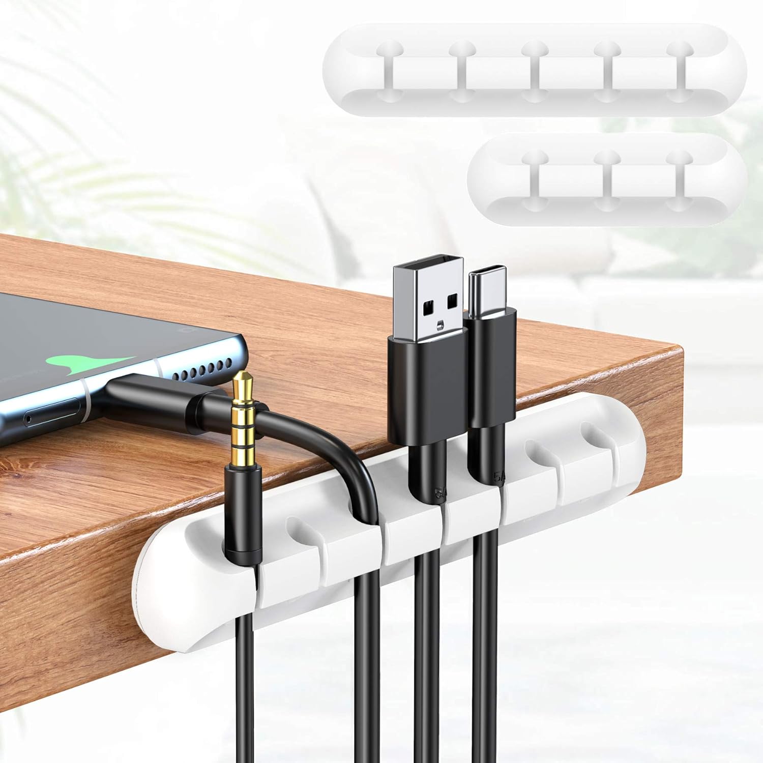 DPZ ケーブルホルダー ケーブルクリップ USBデータケーブル 充電ケーブル 電源コード ケーブルまとめ コード テーブル整理 収納