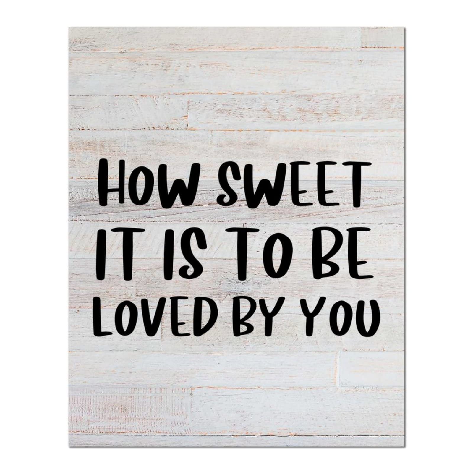 Panneau bois How Sweet It Is déco rustique pour chambre chalet nature