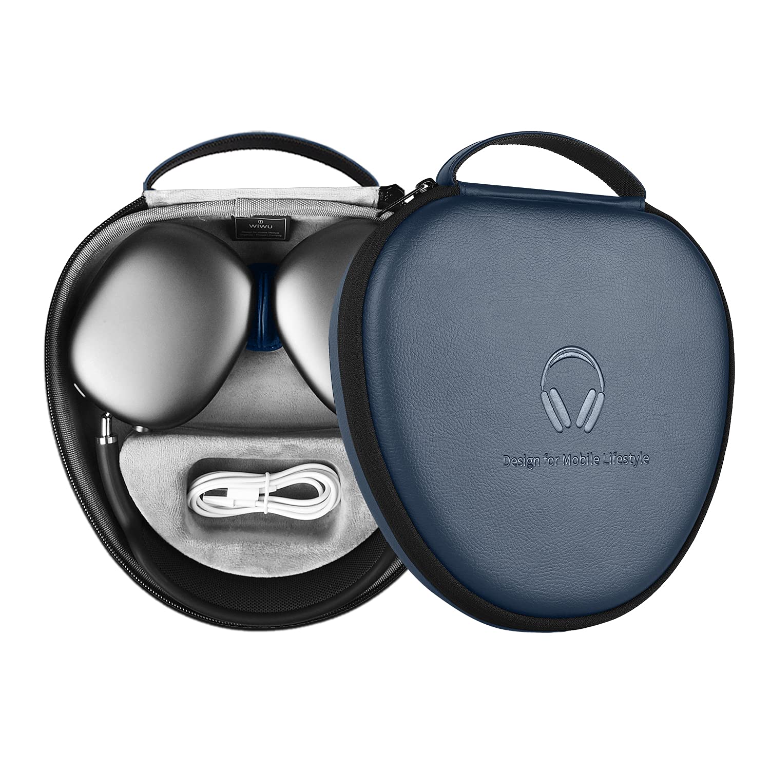 WIWU AirPods Max Case with Sleep Mode, Upgraded Smart Case for Headphones,  Ultra-Slim Travel Carrying Case with Staying Power, Hard Shell Storage Bag