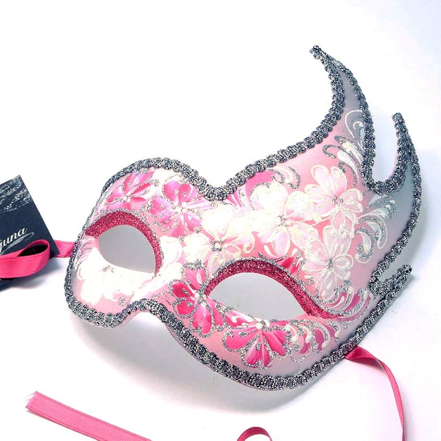 ヴェネチアンマスクの貴婦人 仮面 陶器製壁掛オブジェ イタリア作家物☆ヴェネチアンマスクの貴婦人 仮面 陶器製壁掛