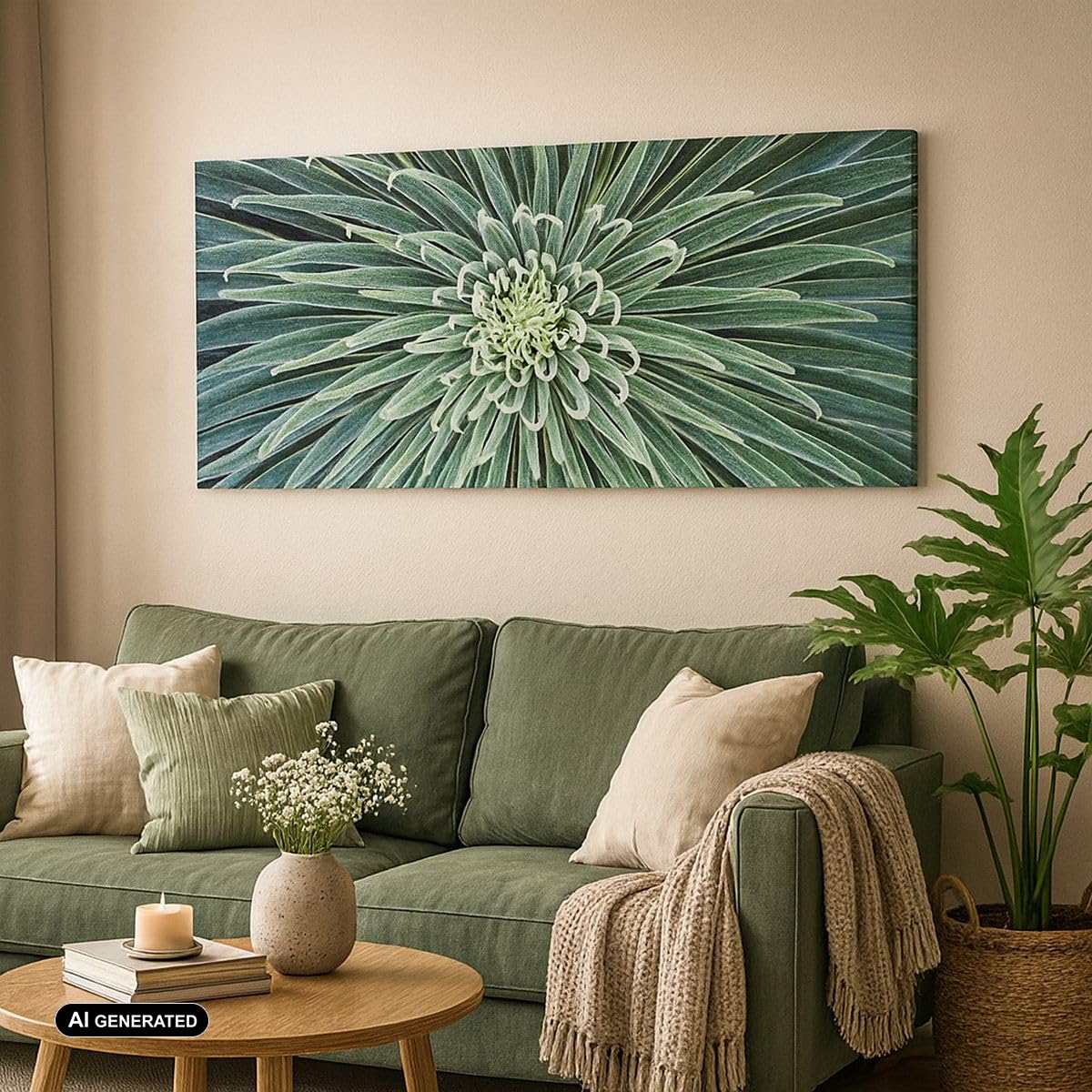 ARTTOR Cuadro Decorativo 100x40cm Moderno Panorámico Botánica Flores - 4905