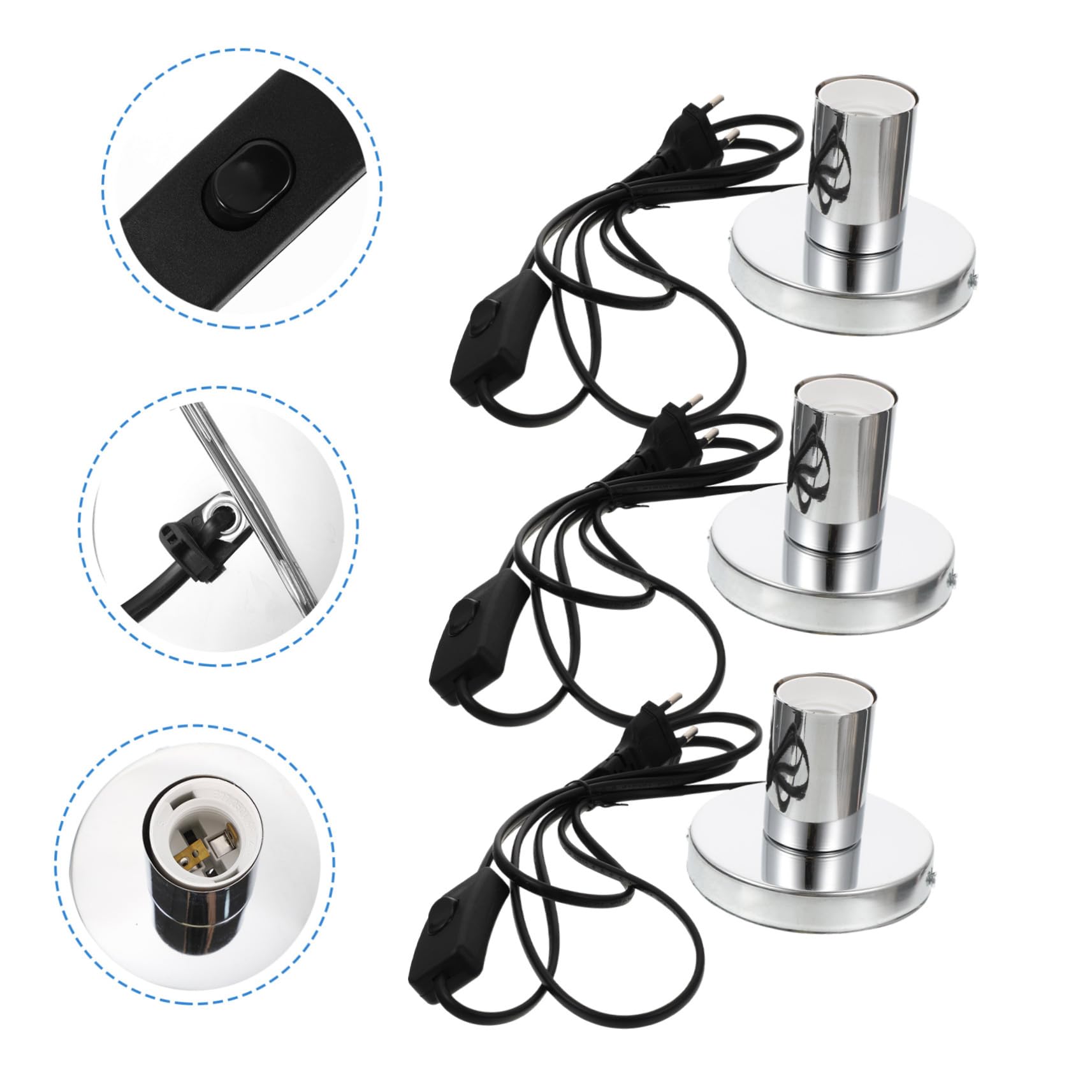 Douille E27 pour Lampe de Table, Lot de 3, Base de Remplacement