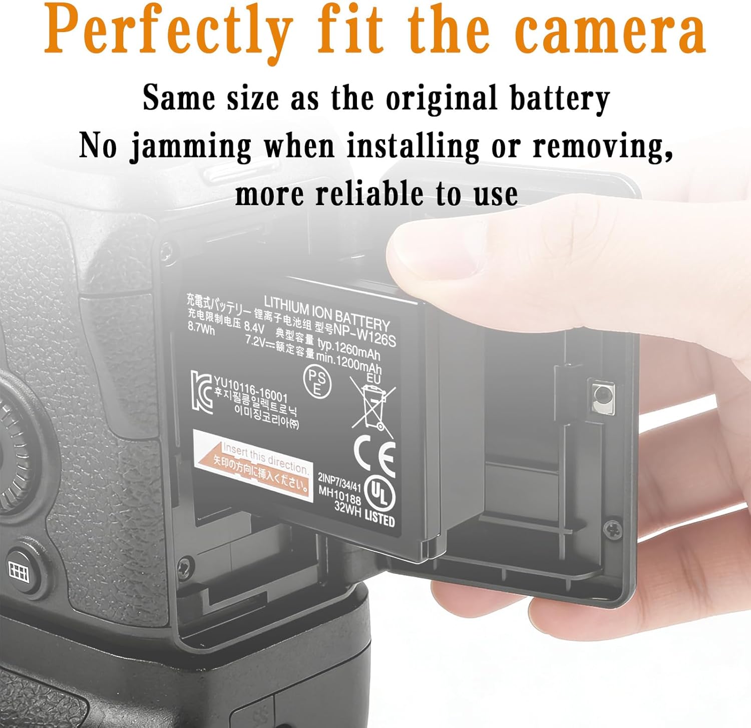 for Fujifilm Battery, NP-W126S Battery with Charger Replacement for Fuji X-T100, X-T200, X100F, X100V, X-S10, X-A10, X-E3, X-E4, X-A5, X-Pro2, X-Pro3, X-T1, X-T2, X-T3, X-T10, X-T20, X-T30, X-T30 II