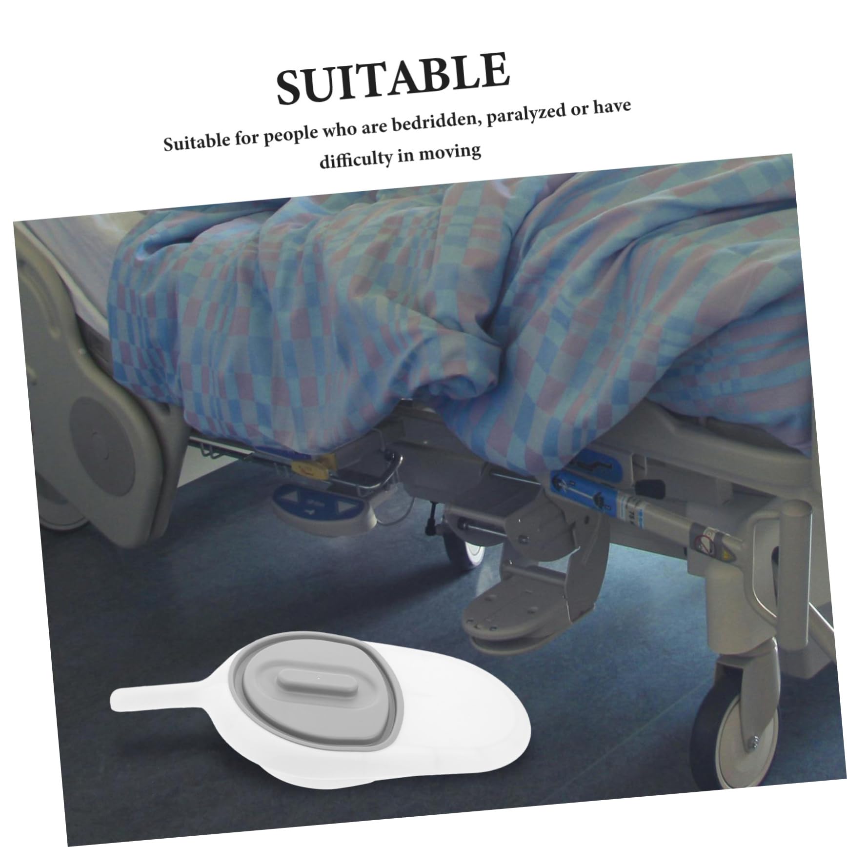 Padella per Anziani con Manico, Toilette Portatile in Plastica Anti-goccia per Pazienti Costretti a Letto, Vaso Notte Versatile per Assistenza Domiciliare e Uso Esterno