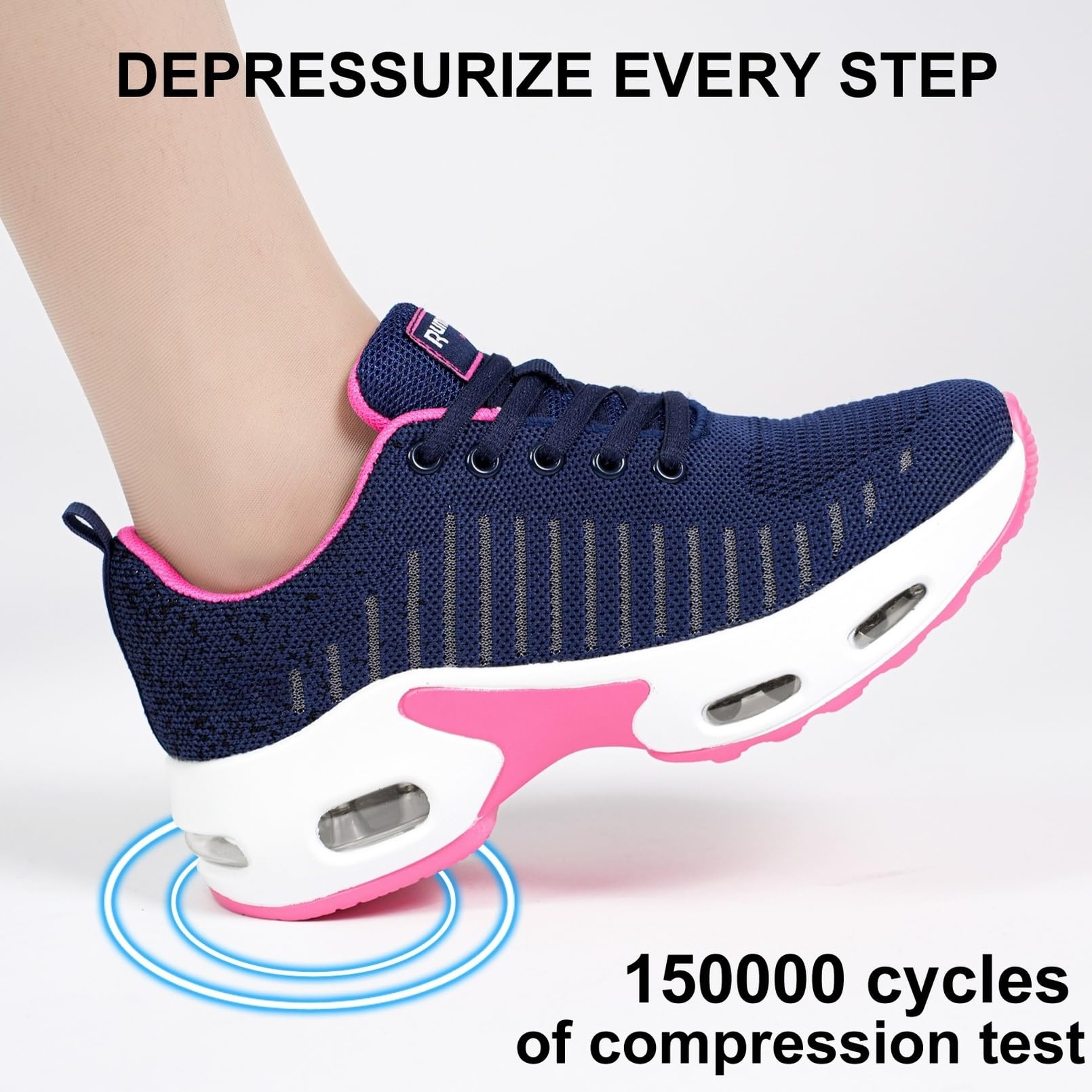 Myztra Femme Baskets Running Coussin Amortissant | Marche, Amortissantes, Légères, Respirantes, Antidérapantes, Confortables, Fitness, Gym, Jogging, Quotidien