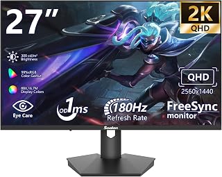 Sealan 27 Inch Gaming Monitor, 2K QHD 2560 x 1440 Computer Monitor, 180Hz Refresh Rate, VA Panel, HDR10, FreeSync, 99% sRG Price In India