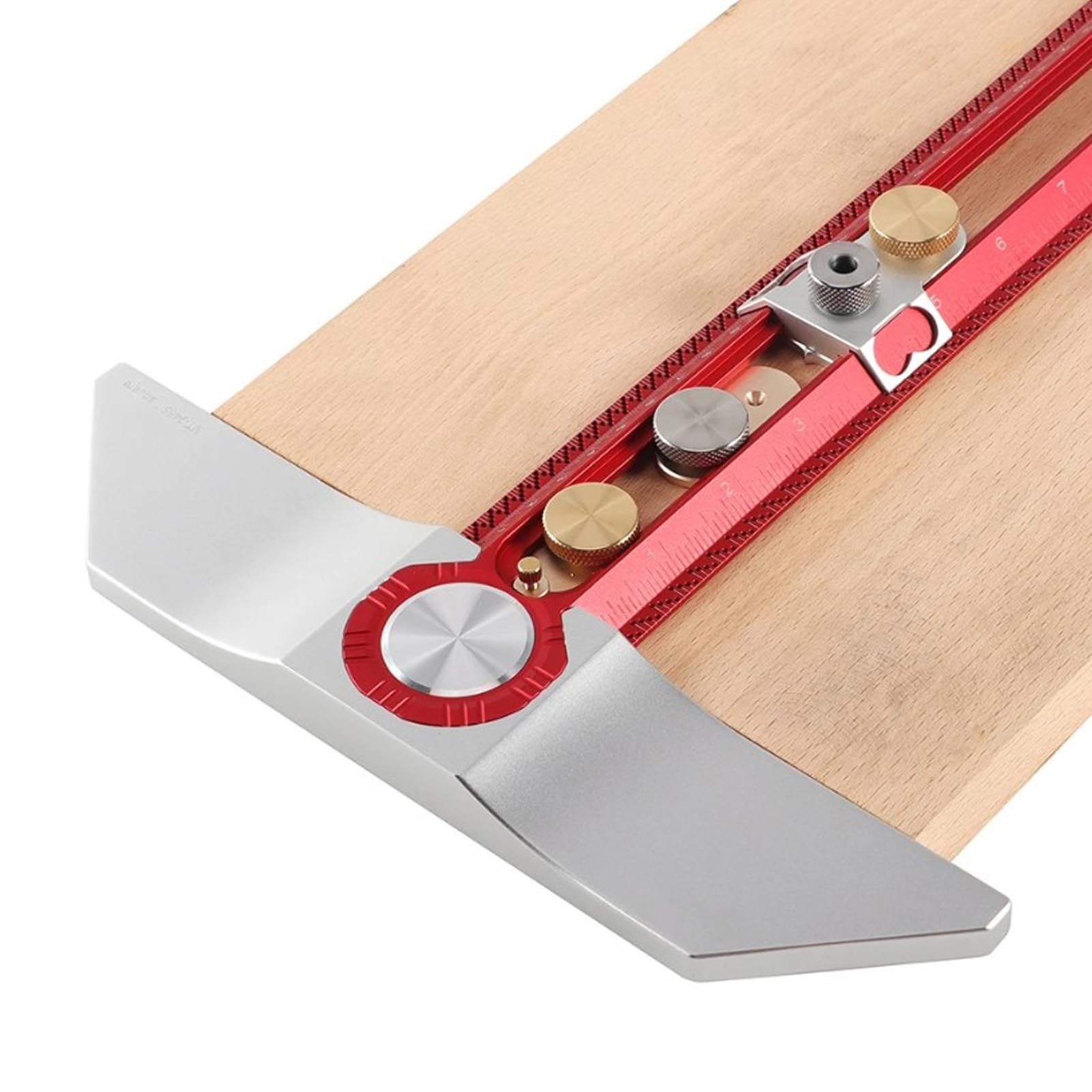 Aluminiumlegierung, T-Typ, Quadratisches Lineal, Präziser Rechtwinkliger Anreißer, Messskala, Holzbearbeitungswerkzeug für Zimmerei