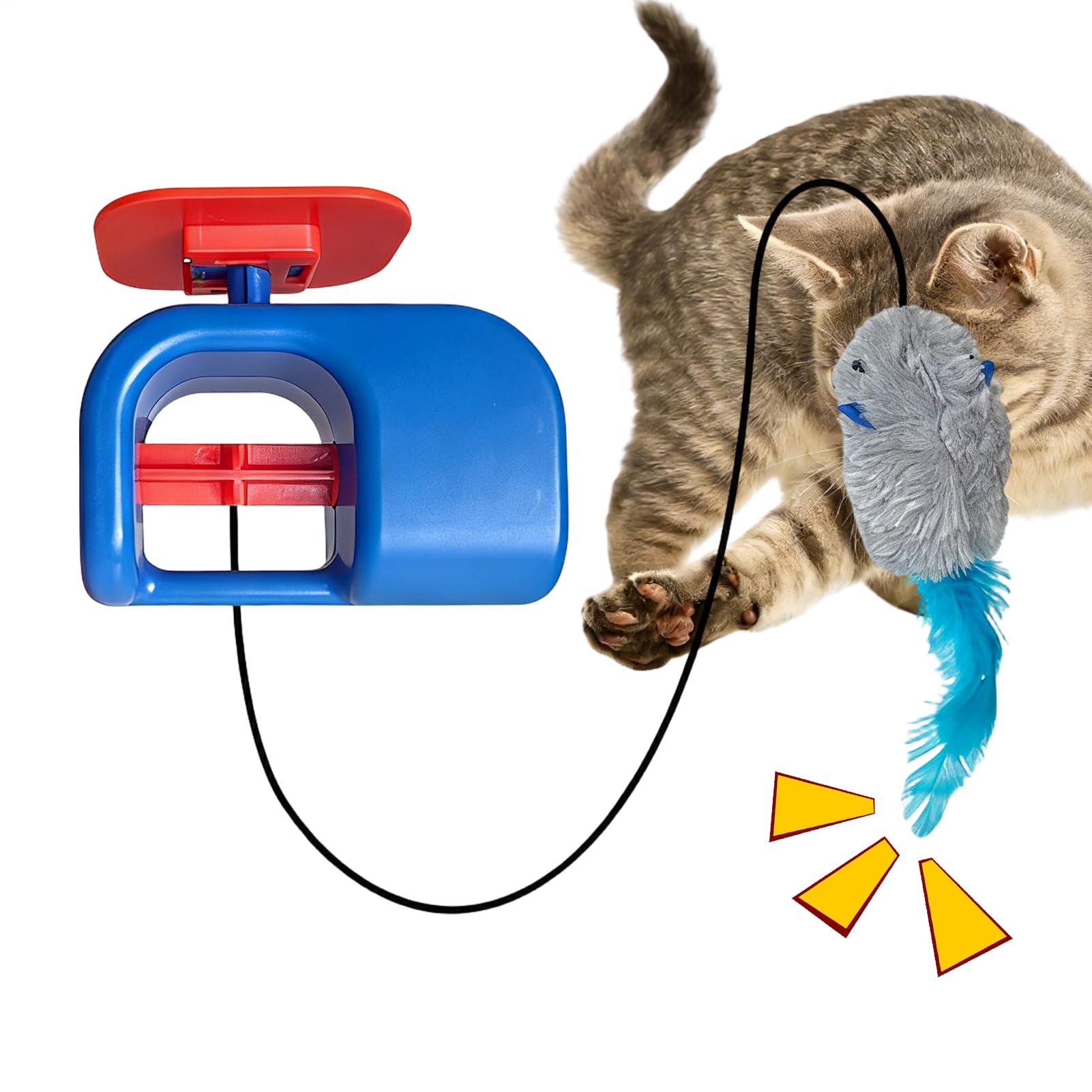 Juguete para gatos automático contra el aburrimiento con pluma y sonido
