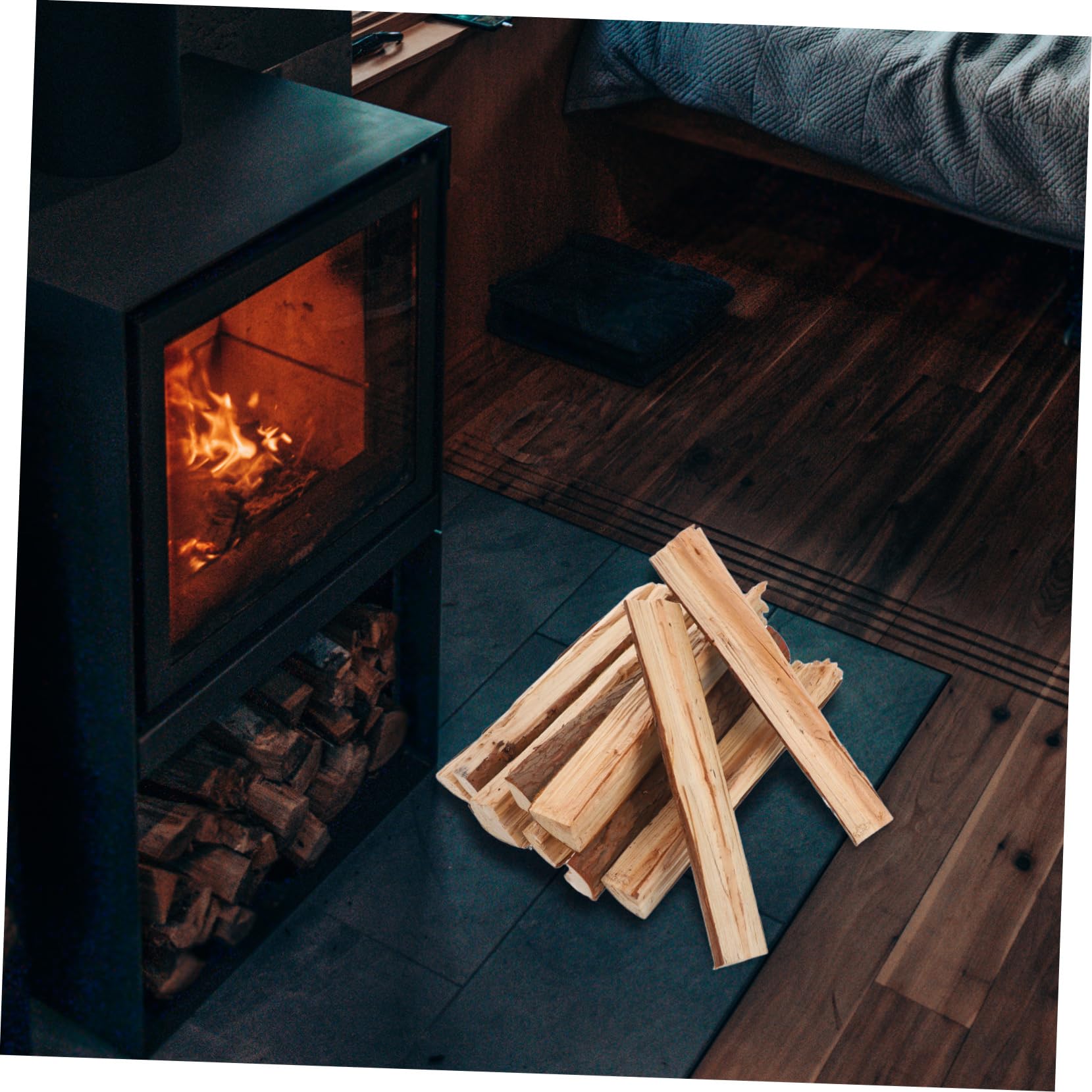 Leños Falsos para Chimenea Decorativos 10 Unidades Madera Natural Rústica Inserto Chimenea Leña Interior Ambiente Acogedor Hogareño