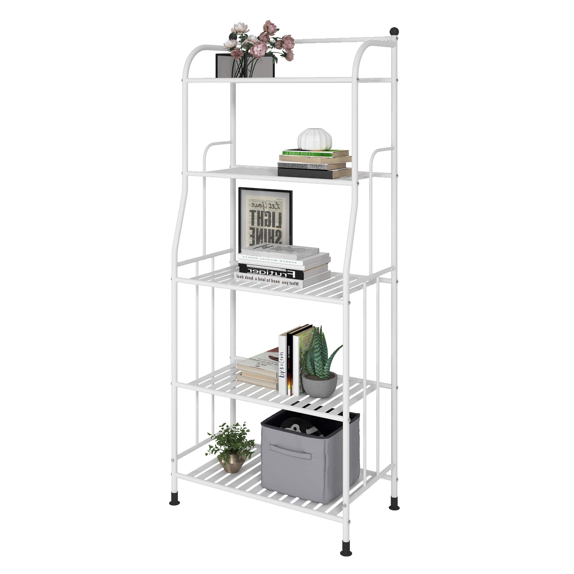 Buy TZAMLI 5 Tier Metal Storage Shelf Tower, Free Standing Shelving