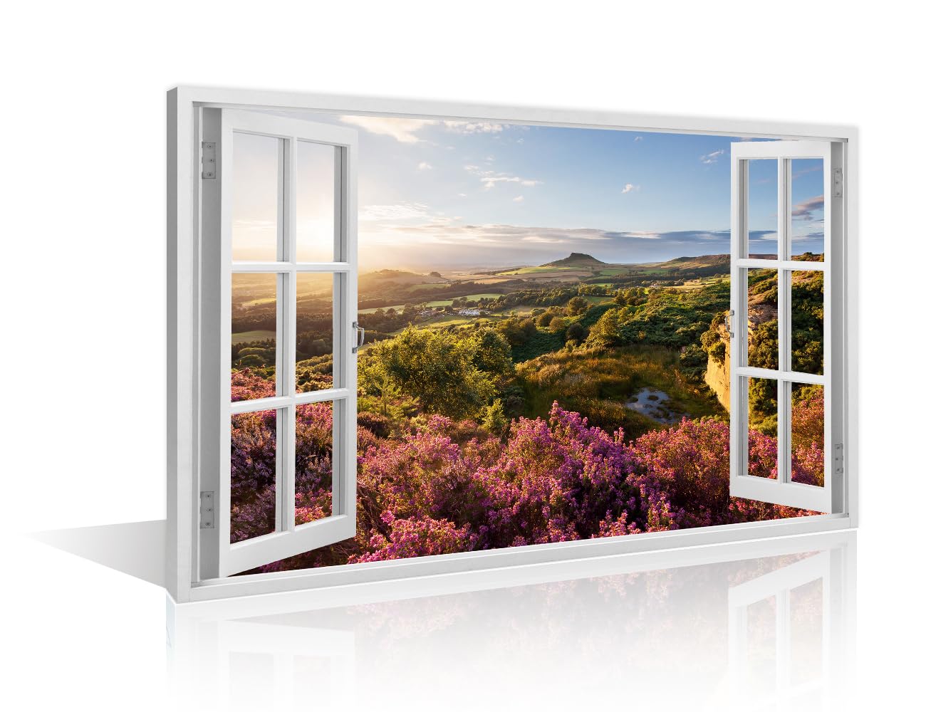 Living Room Wall Decorations the North York Moors National Park Canvas Wall Art Cockshaw Hill Home Decor 1 Panel Bedroom Decor Modern Artwork for Home Walls Framed Ready to Hang (16''Wx 24''H) — image 1