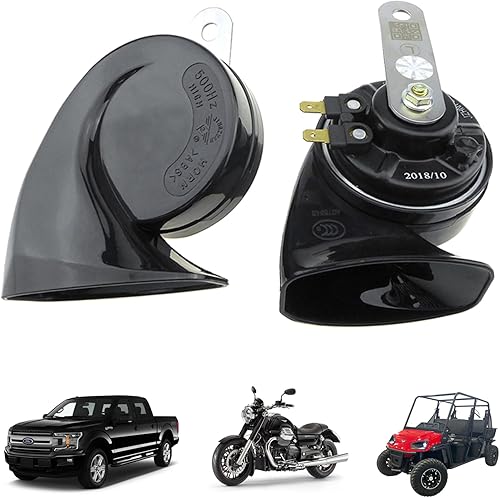 Miniatura 1 de Bocinas de 12 V para automóvil, camión, motocicleta, bocina de automóvil ruidosa, impermeable, tono alto, bajo, ajuste universal, bocina de caracol