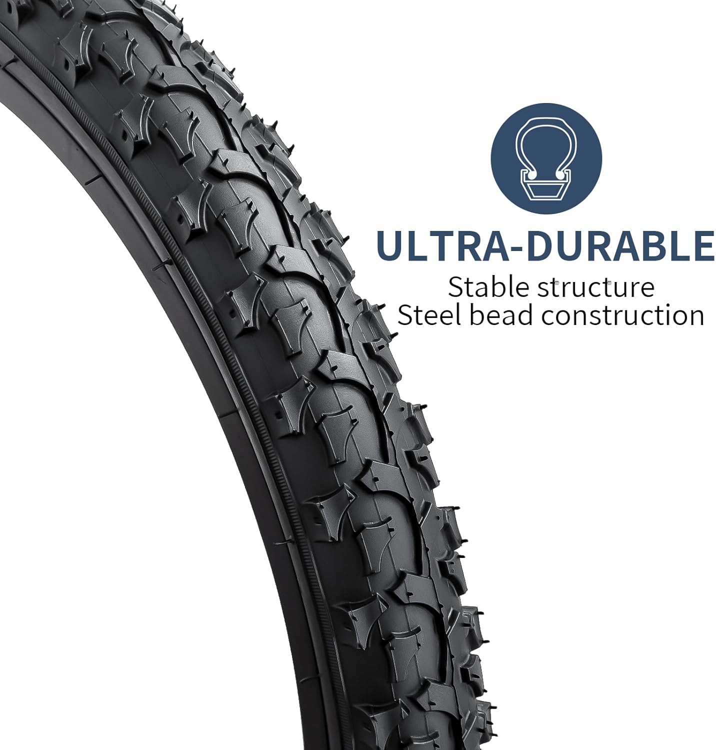 YUNSCM 2-PCS 18" Mountain Bike Tires 18x1.95/53-355 Compatible with Mountain Bike 18 x 1.95 Kid Bicycle Tires (Y-1221)