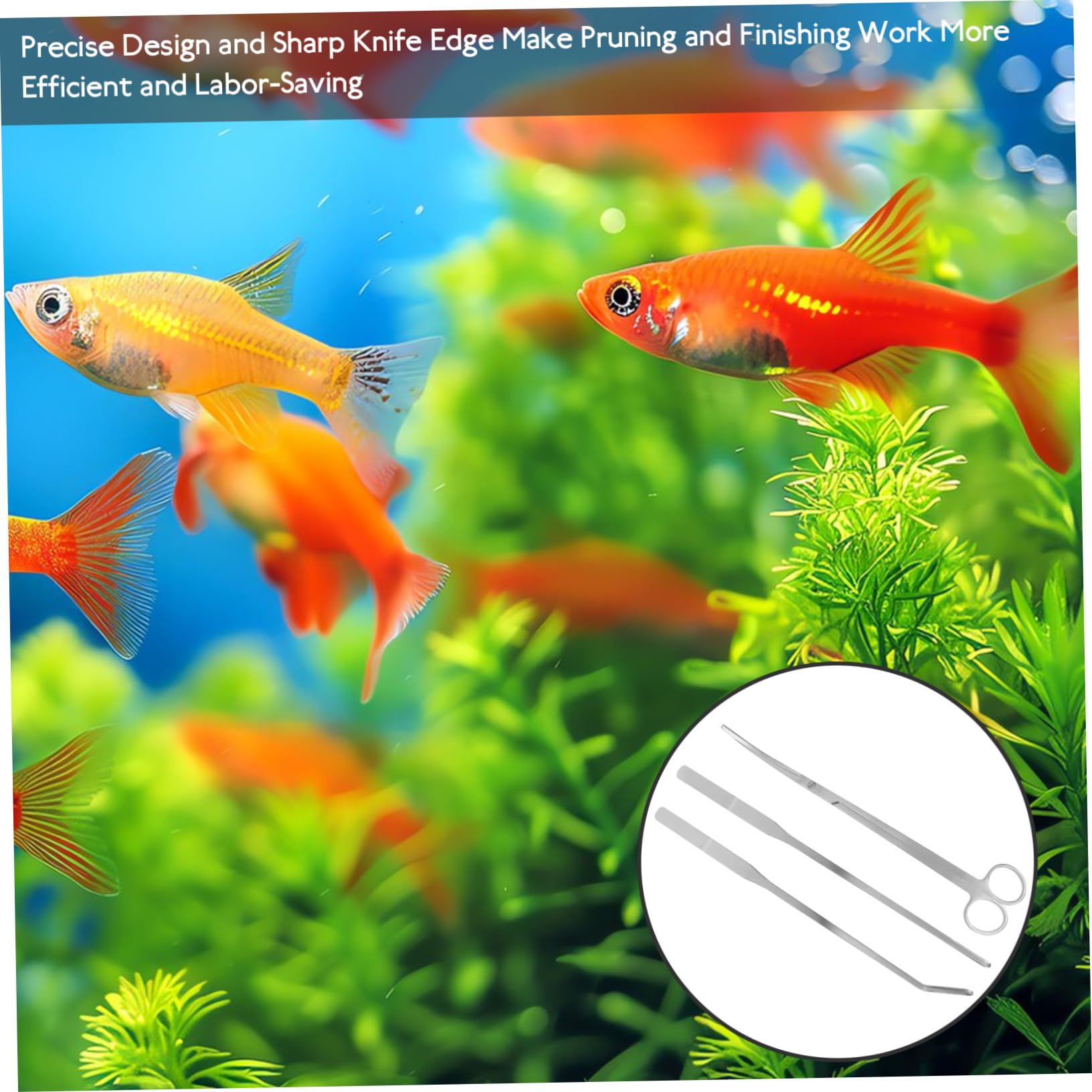4 Ensembles Kit de Outils de Taillage pour Plantes de Outils Inoxydable pour Aquarium Pince à Épiler Ciseaux Spatule Accessoires pour Aquascaping Entretien de Réservoirs