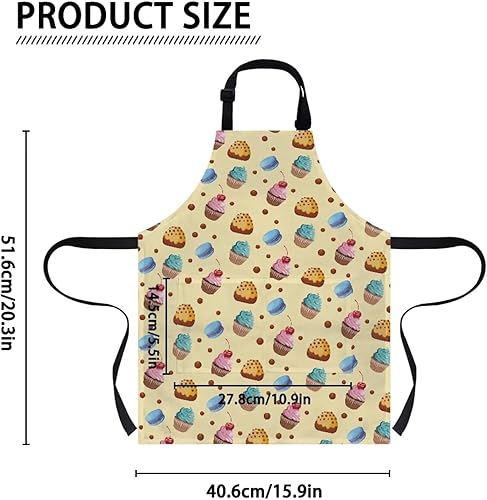 Vista 126 de doginthehole Delantal para niños con bolsillo para niños y niñas, delantales de chef ajustables con 2 bolsillos para cocinar, pintar