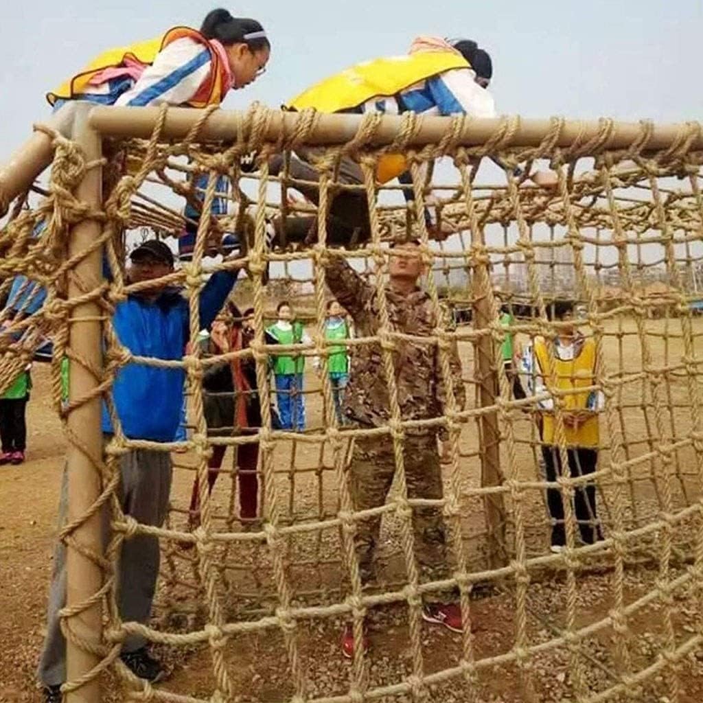 10 ミリメートル/15 センチメートルクライミングネット遊び場安全麻ロープネットヘビーデューティ貨物ロープトラックトレーラーネット