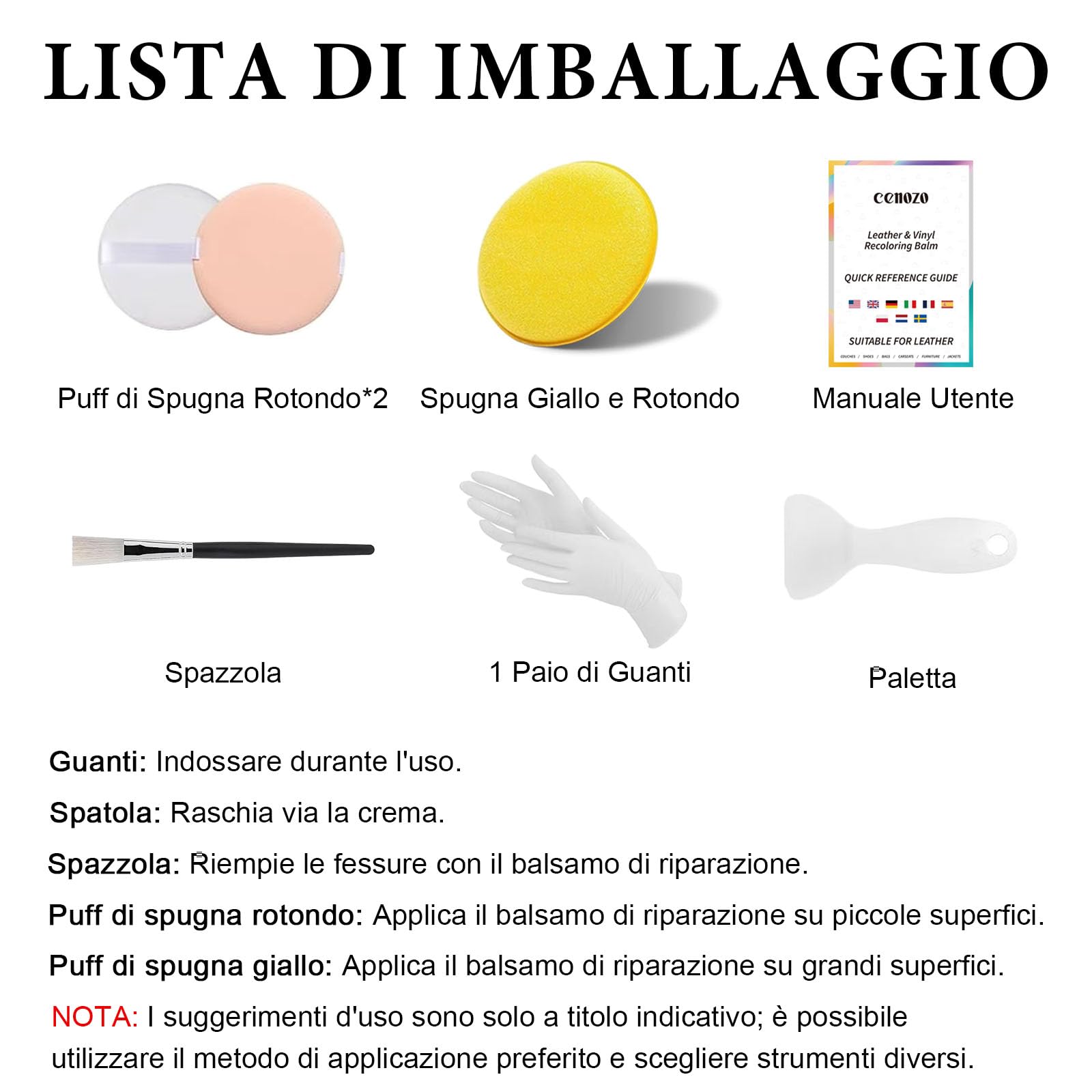 250g Bianco Kit Riparazione Pelle,Smacchiatore Sedili Auto,Ripara Pelle Divano Graffio,Pelle Rinnova Volante in Pelle,Tintura per Pelle Scarpe,Giacca,Sofa,Sedili Auto