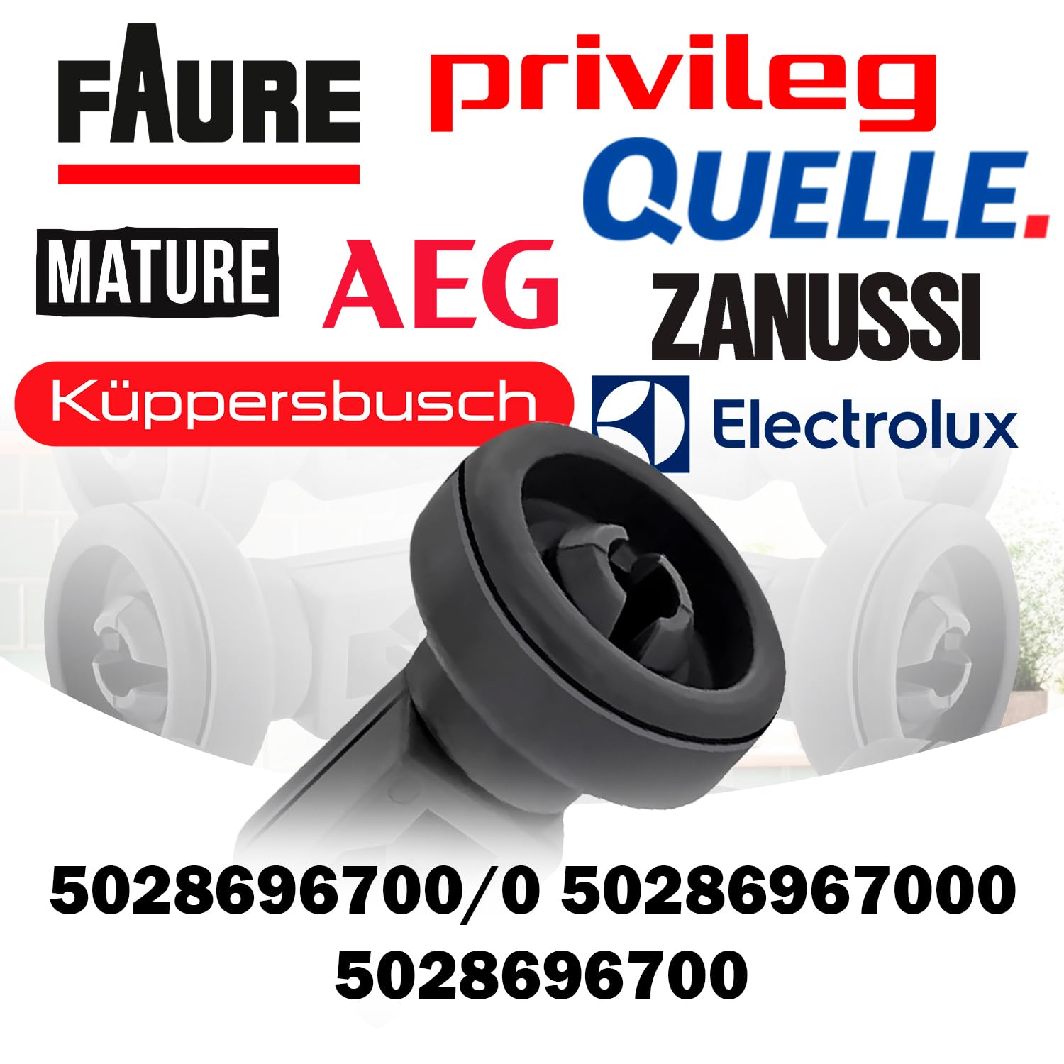 Kit 8 Ruote Per Lavastoviglie 8 Ruote Per Cestello Lavastoviglie AEG Electrolux Zanussi - Ricambio Originale - Garanzia 5 Anni Ricambio Ruote Per AEG Electrolux