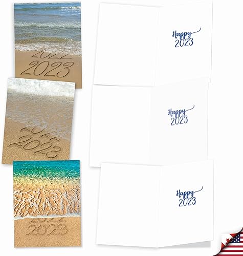 Miniatura 4 de The Best Card Company - 20 cajas surtidas de tarjetas de notas de Año Nuevo 2023 de 4 x 5.12 pulgadas con sobres, paquete variado cálido de