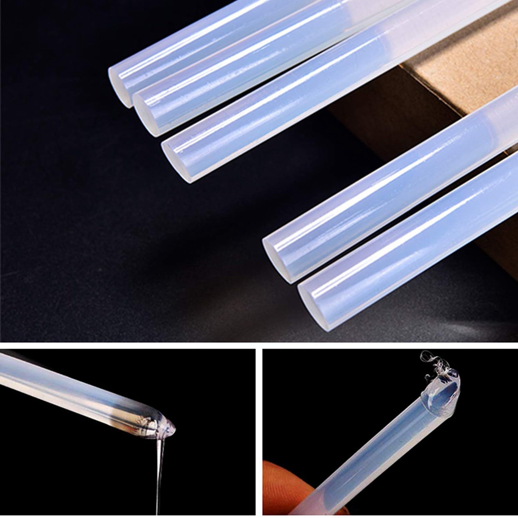 500 Stück Heißklebestifte, 7 mm X 100 Mm, Heißklebestifte, Stange für Bastelalbum-Reparaturwerkzeuge, Heißklebestifte