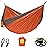 Wise Owl Outfitters Hammock for Camping Single Hammocks Gear for The Outdoors Backpacking Survival or Travel - Portable Lightweight Parachute Nylon SO Orange & Grey