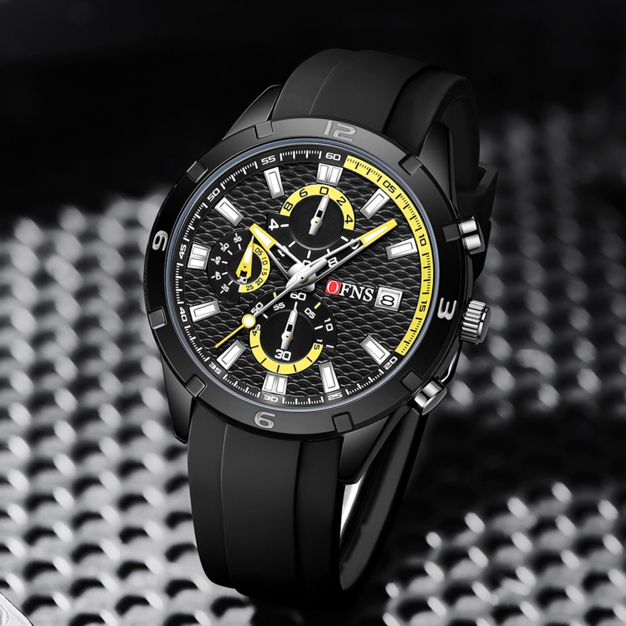 OFNS Orologio analogico al quarzo da uomo, orologio da polso da uomo, impermeabile, alla moda, sportivo, idea regalo