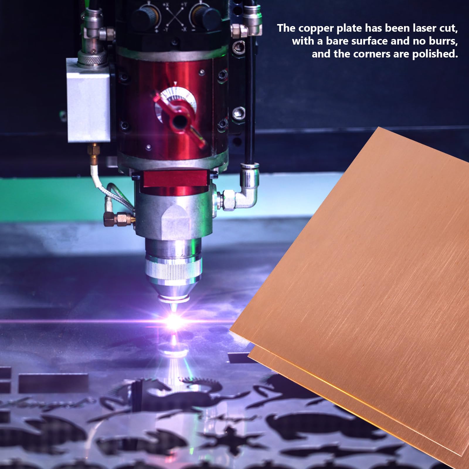 Plaque De Cuivre Pur 99.9% - 0.5mm X 150mm X 150mm - Pour PCB, Bijoux, Projets électroniques - 2 Pièces