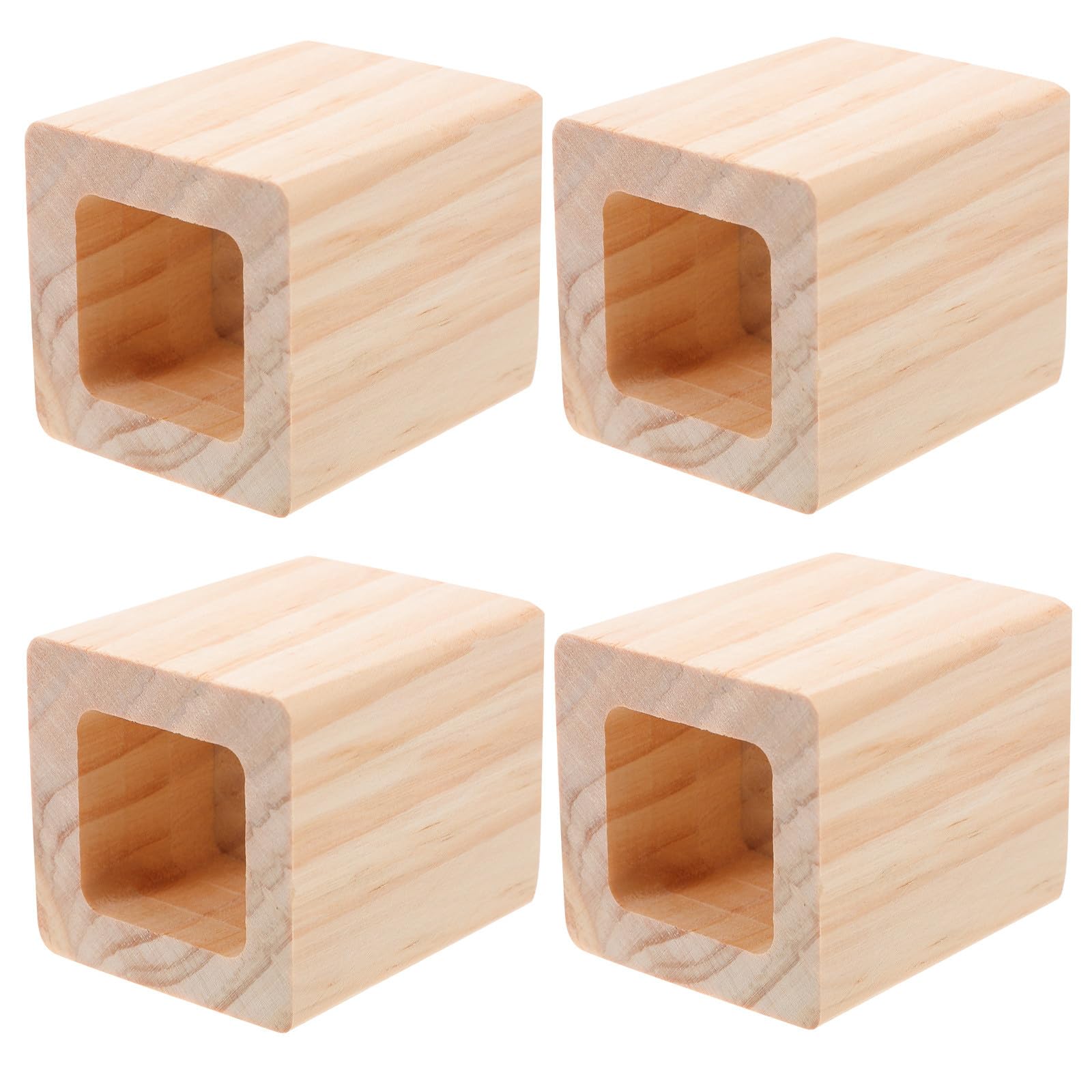 UKCOCO Wooden Furniture Risers 4 Pack 1.97 in Square Bed Cube Blocks Solid Wood Leg Extenders for Sofa Table and Chair Raise Height for Easier Cleaning and under-Furniture Storage