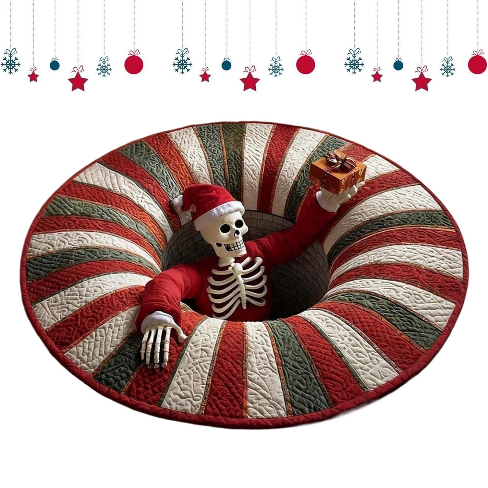 Moquette 3D décor de Noël au sol pour réchauffer l'ambiance de la chambre