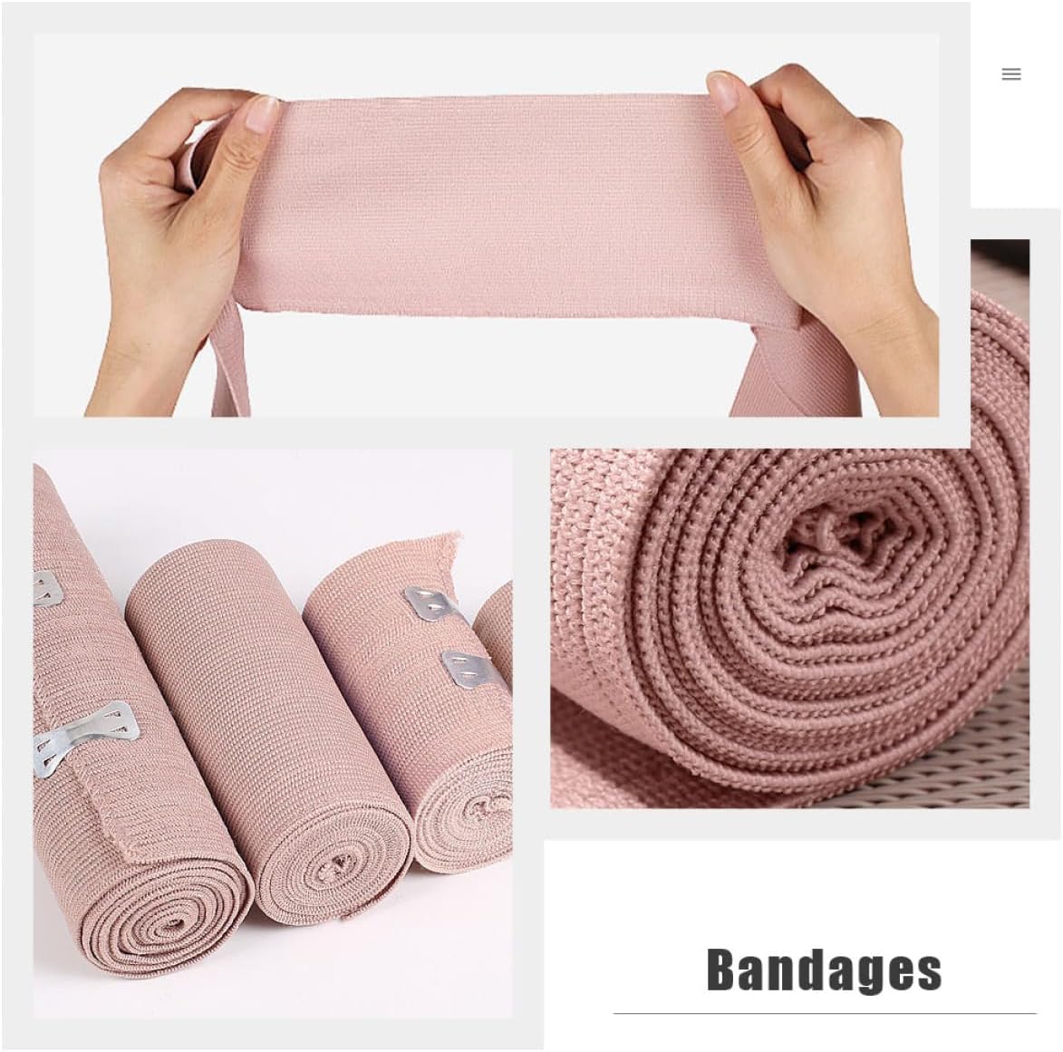 4pcs Professional Elastic Bandage Wide Ace Bandage Wrap for Sprains Strains Wound Protection for Sports Guard