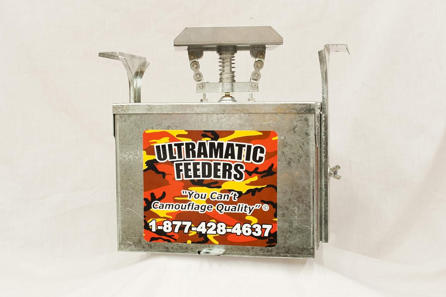 12 Volt Galvanized Box Feeder Control Unit with Attached Solar and Eliminator