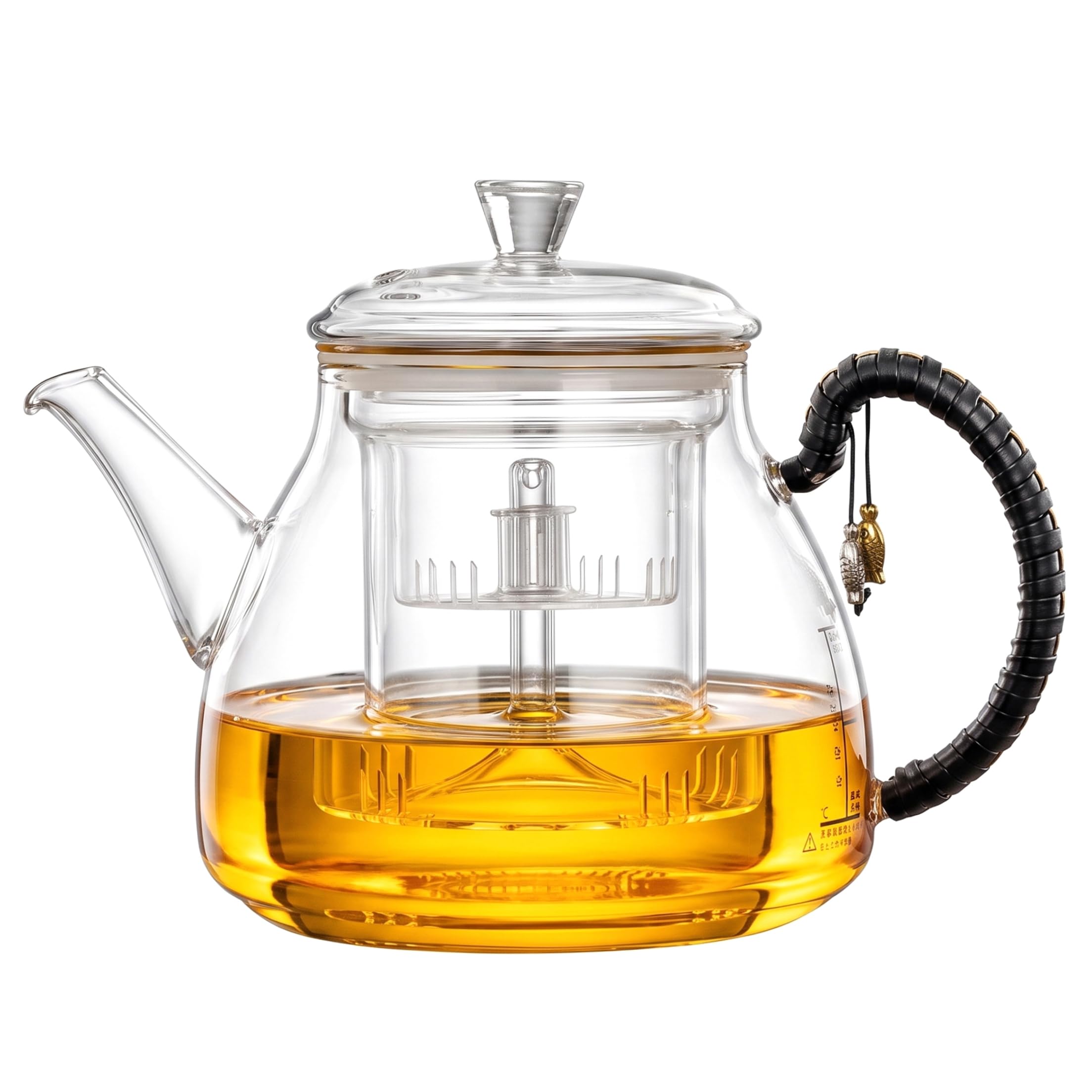 Teiera in vetro con infusore 2 in 1 Bollitore per piano cottura da 1200 ml