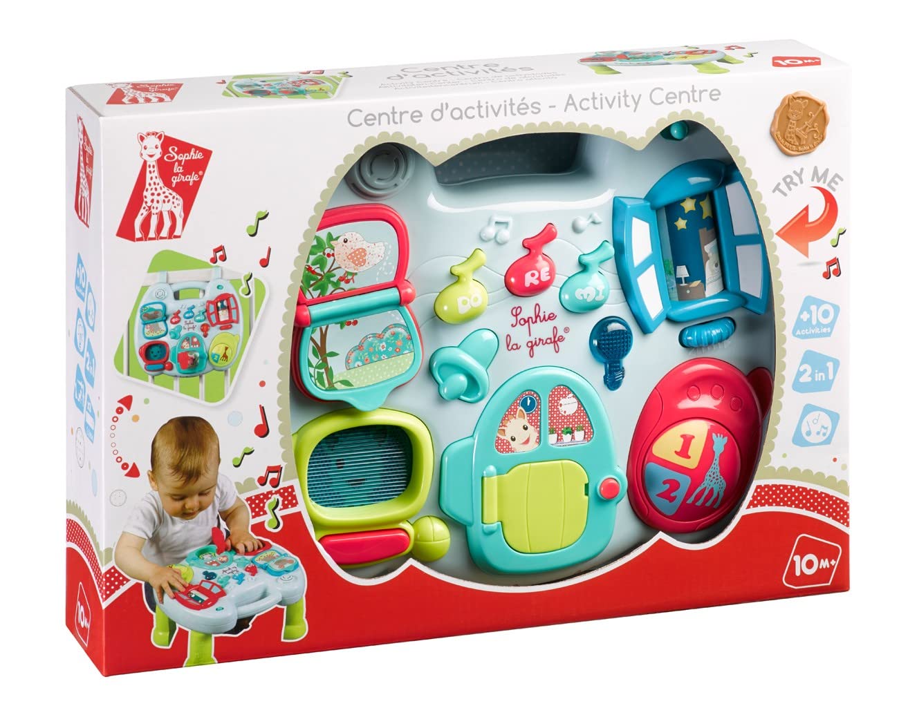 Activity-tafel Sophie de Giraffe meerkleurig met speelmogelijkheden | Vulli 230769.0
