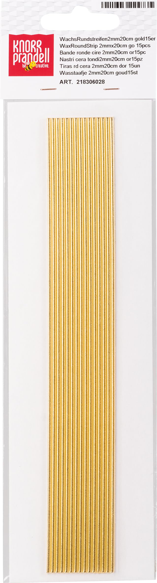 KnorrPrandell 8306028 Wachsstreifen, 2 mm/20 cm, gold