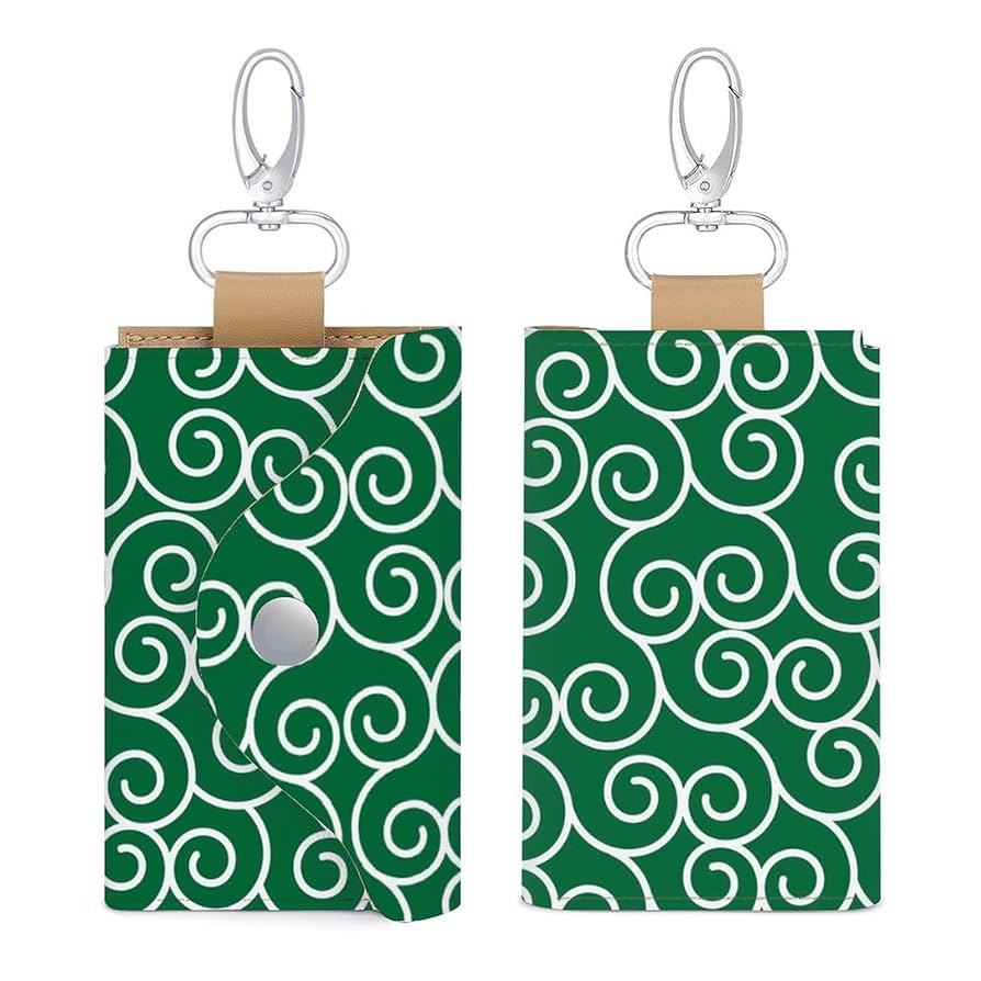 Amazon.co.jp: キーケース 和柄 緑唐草模様 カードキーケース 車