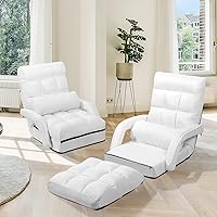 Vista 11 de Giantex Chaise Lounge - Sillón plegable multiusos para interiores con 6 posiciones ajustables, reposabrazos integrados, almohada lumbar, asiento