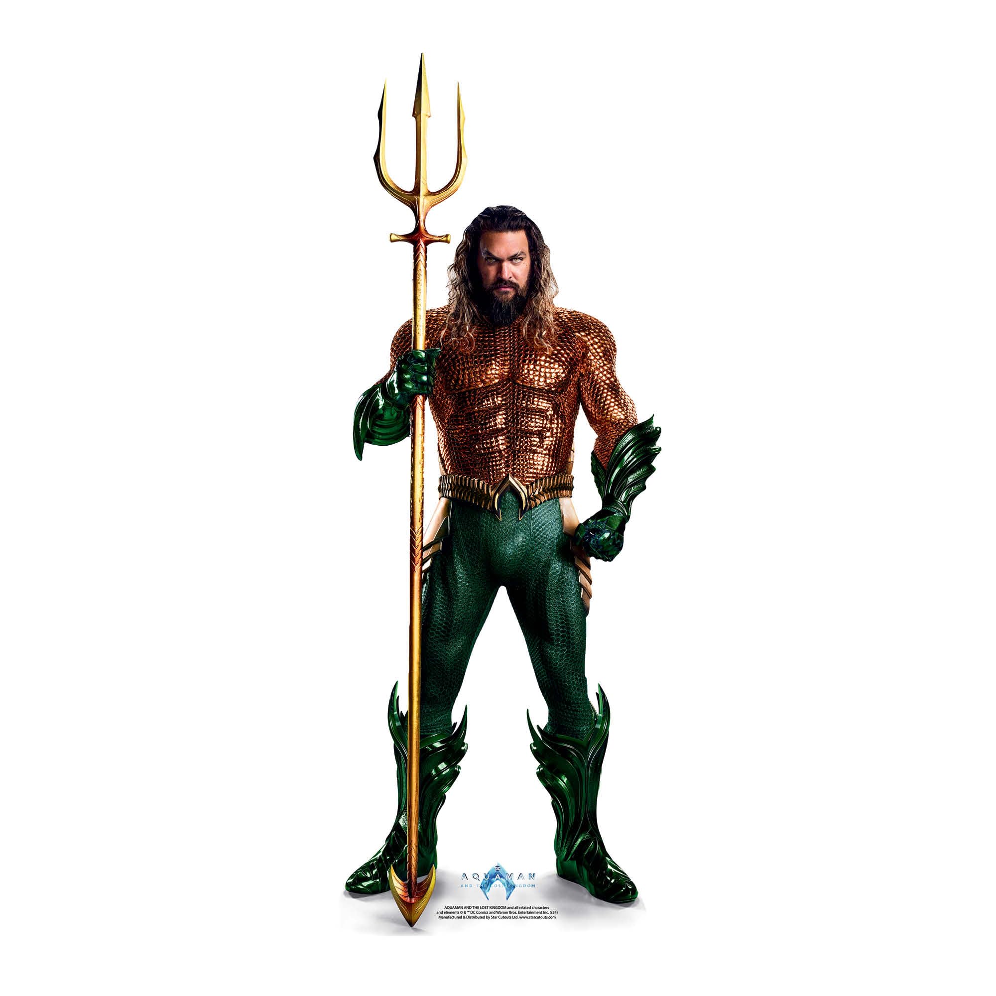 Star Cutouts Aquaman Lost Kingdom Mini Sc4434 Aquaman Lost Kingdom Jason Momoa Star Mini Cardboard Cutout Perfect For Birthdays, Gifts, Parties & Fans Height 93Cm