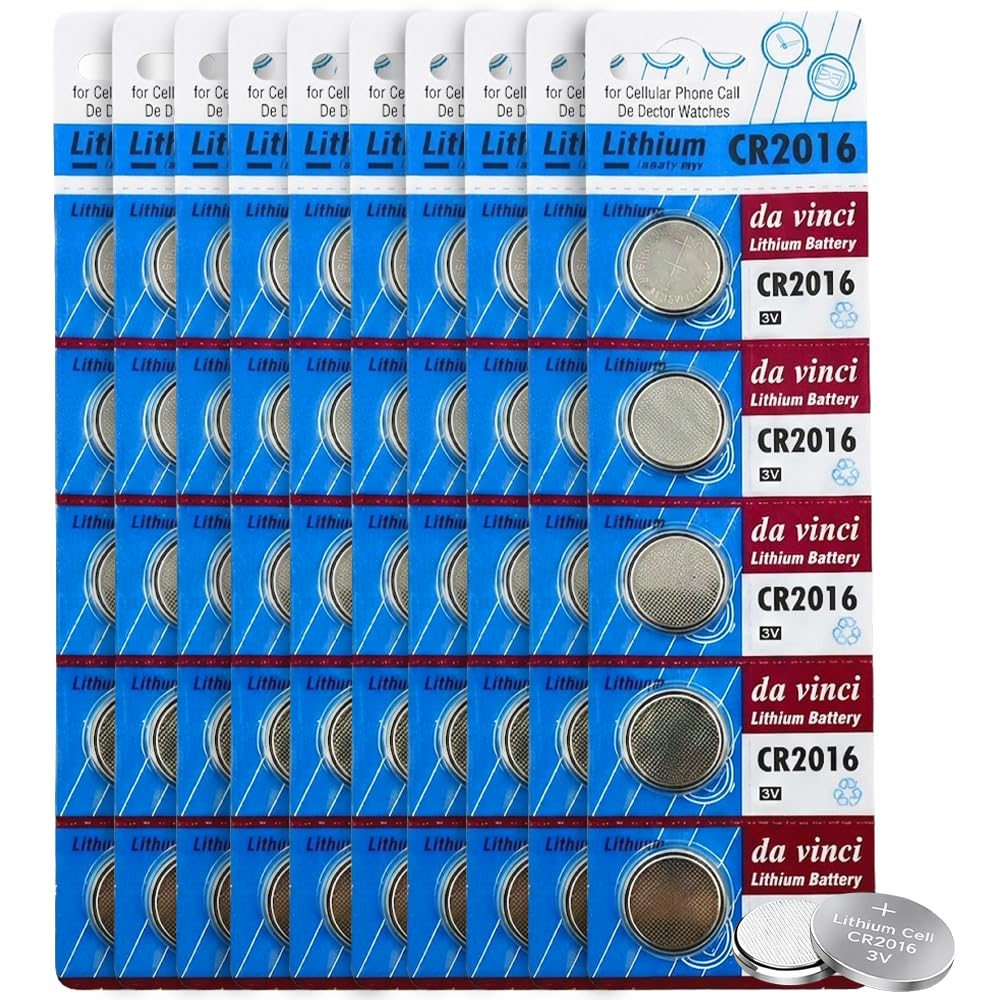OBD CR2016 Lithium Coin Cell Battery 3V Long Lasting Power Button Batteries for Watches Key Fobs Remotes Calculators Electronics (5) — view 9