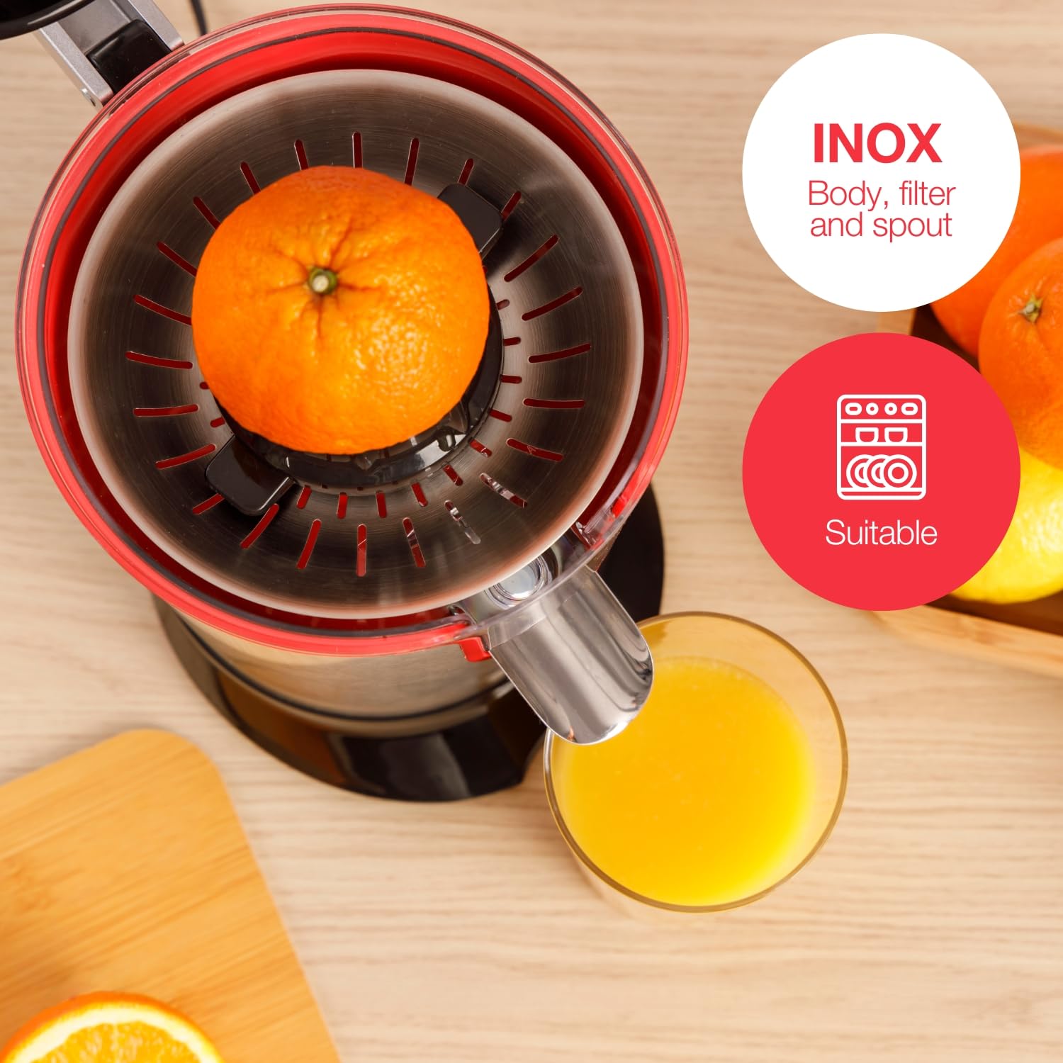Roestvrijstalen Citruspers Met 2 Kegels En Transparante Deksel Collection Of Inspiration