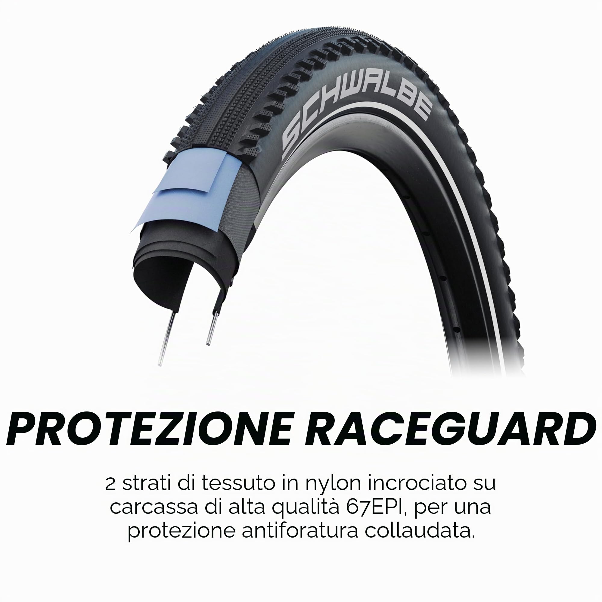 Schwalbe Hurricane Performance - Pneumatico con filo metallico, 57-622 (29 x 2,25")