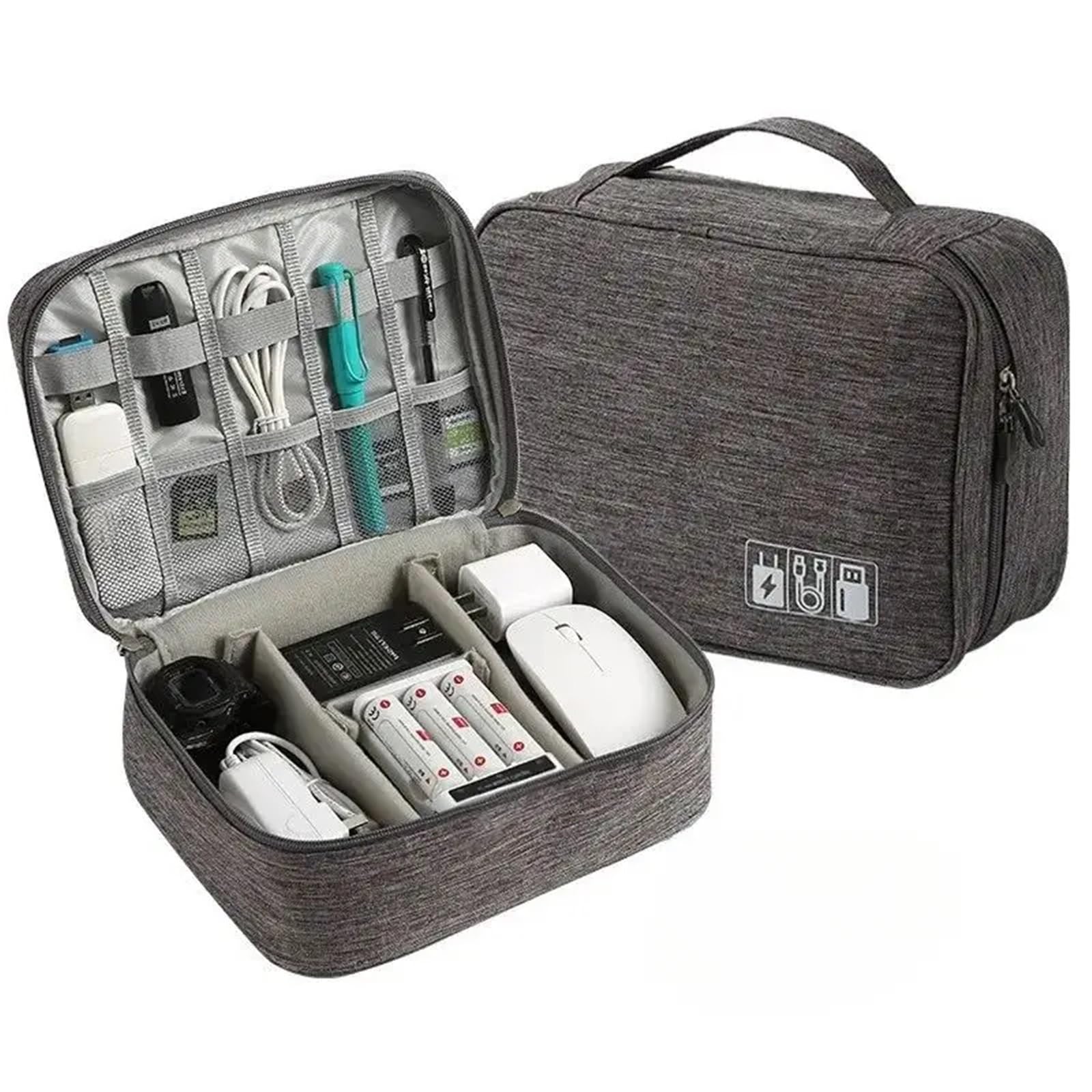 Torba na akcesoria elektroniczne, 2 szt. Cyfrowy organizer elektroniczny Przenośna wtyczka ładowarki USB do transmisji danych(Color 5)