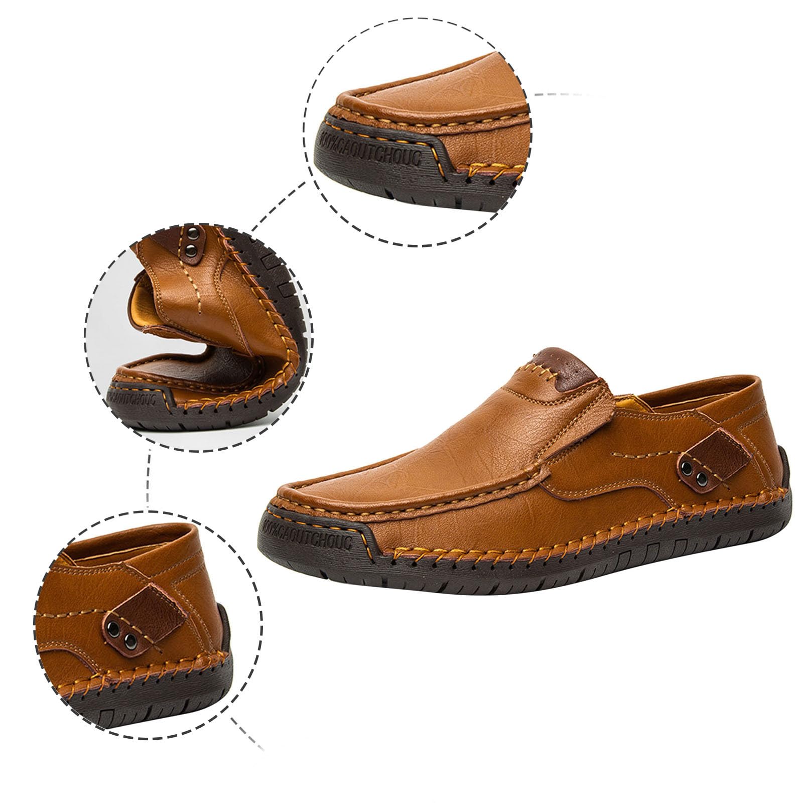 Bayerische Schuhe - Paar Stil Handgemachte Herren Outdoor Freizeitschuhe EIN Fuß Flache Lederschuhe Frühling Low Top Plus Große GrößeLeFu Rindsleder