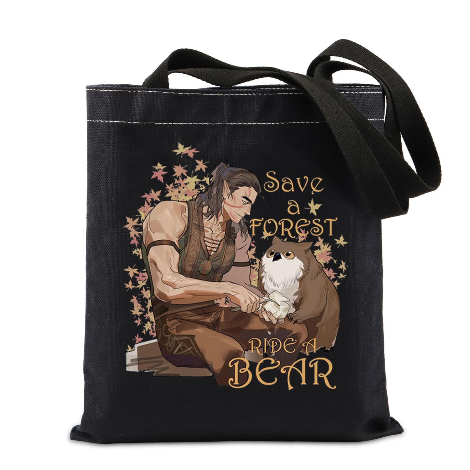 Lywjyb Birdgot Save a Forest Ride a Bear Tote Bag Halsin Horror Game Shopping Bag Game Gaming Gift