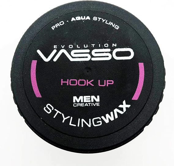 VASSO Evolution Pro Aqua Hook Up Hair Styling Wax, 150 ml x 3 Pack, Men Creative Series