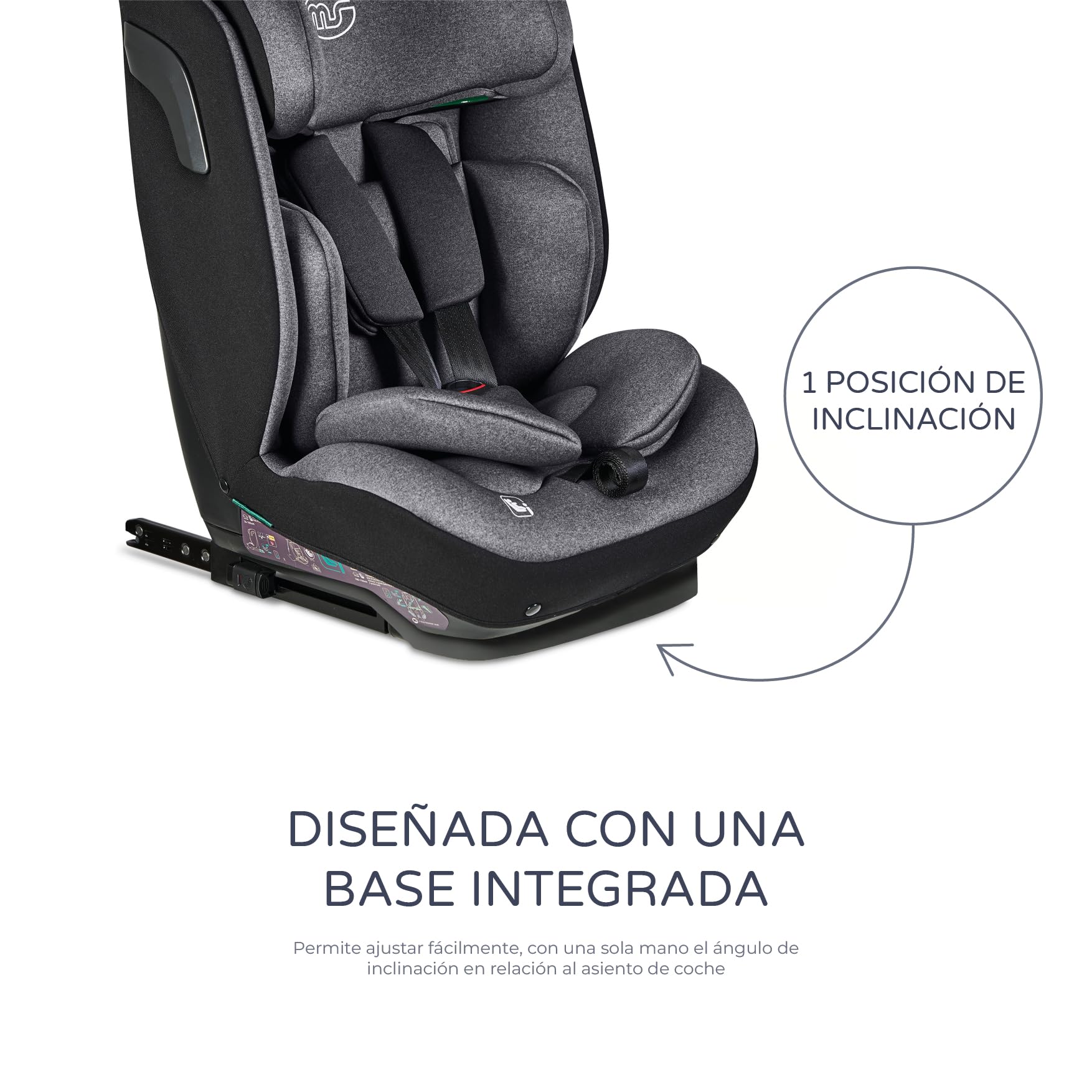 MS BabyWorld – BARI – Silla de coche I-Size Grupo 1/2/3 | 75-150 cm 9-36 kg | Normativa R129 | Protectores laterales | Top Tether Isofix | Reclinado 1 posición | Ajuste con una mano | Easy Grow System