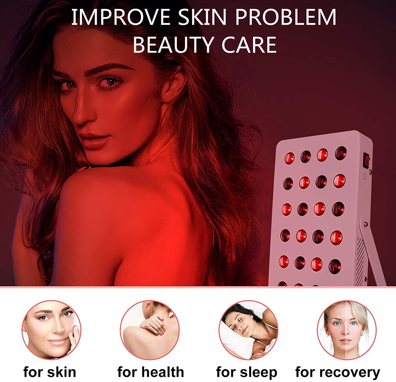 Red Light Therapy, Deep Red 660nm and Infrared 850nm LED Light Therapy ...