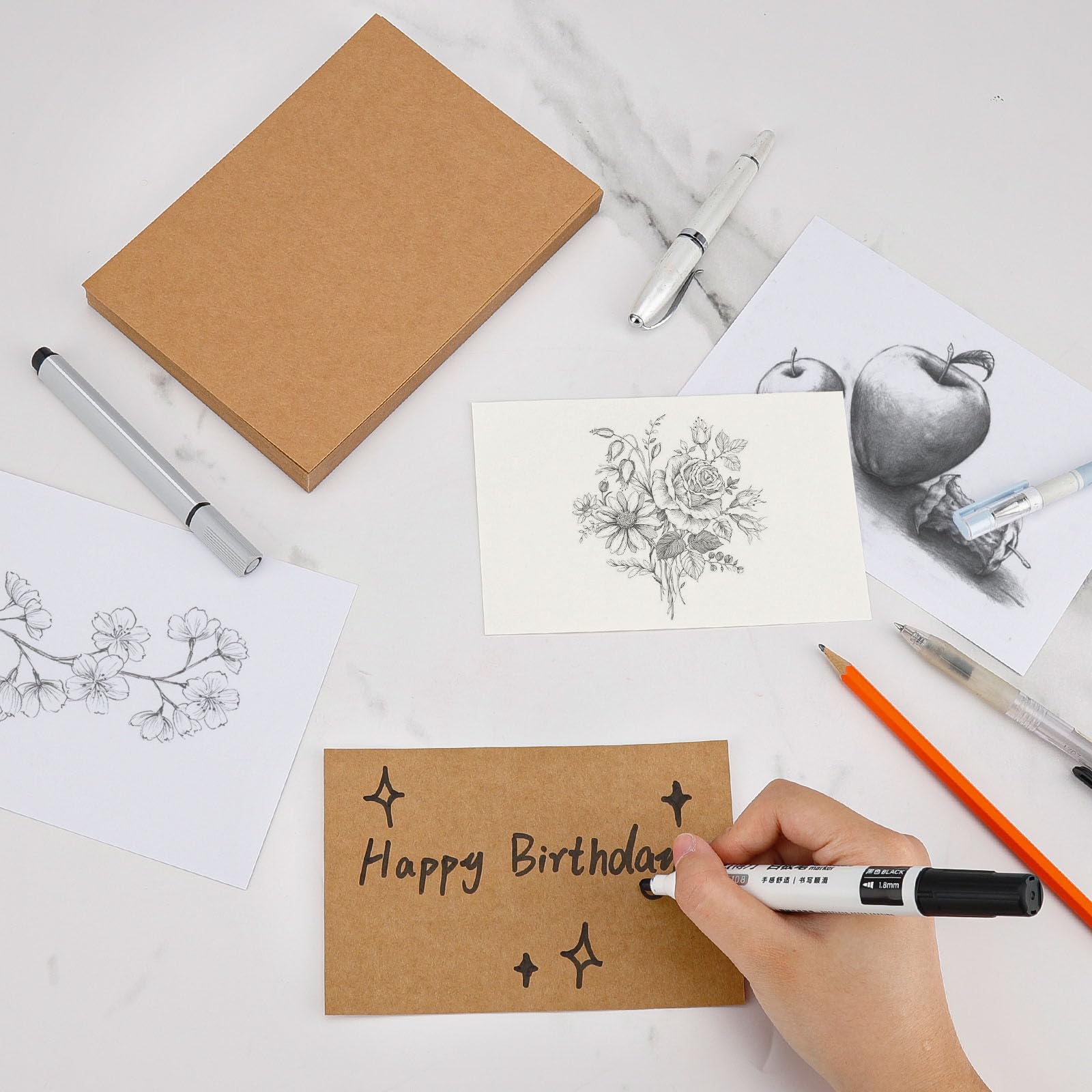 50 hojas de papel de cartulina blanca crema de 5 x 7 pulgadas, cartulina gruesa de 90 libras/250 g/m², tarjetas de impresora gruesas para tarjetas de felicitación, invitaciones, tarjetas de