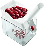 Leifheit Cherry Pitter with Stone Catcher Container | Cherry Stone Remover Tool Classic Multi