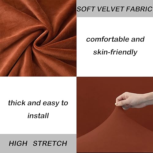 Miniatura 3 de Henbula Fundas elásticas para sofá, fundas de terciopelo grueso para sofá de 3 cojines, funda suave para sofá de 3 cojines, protector de muebles