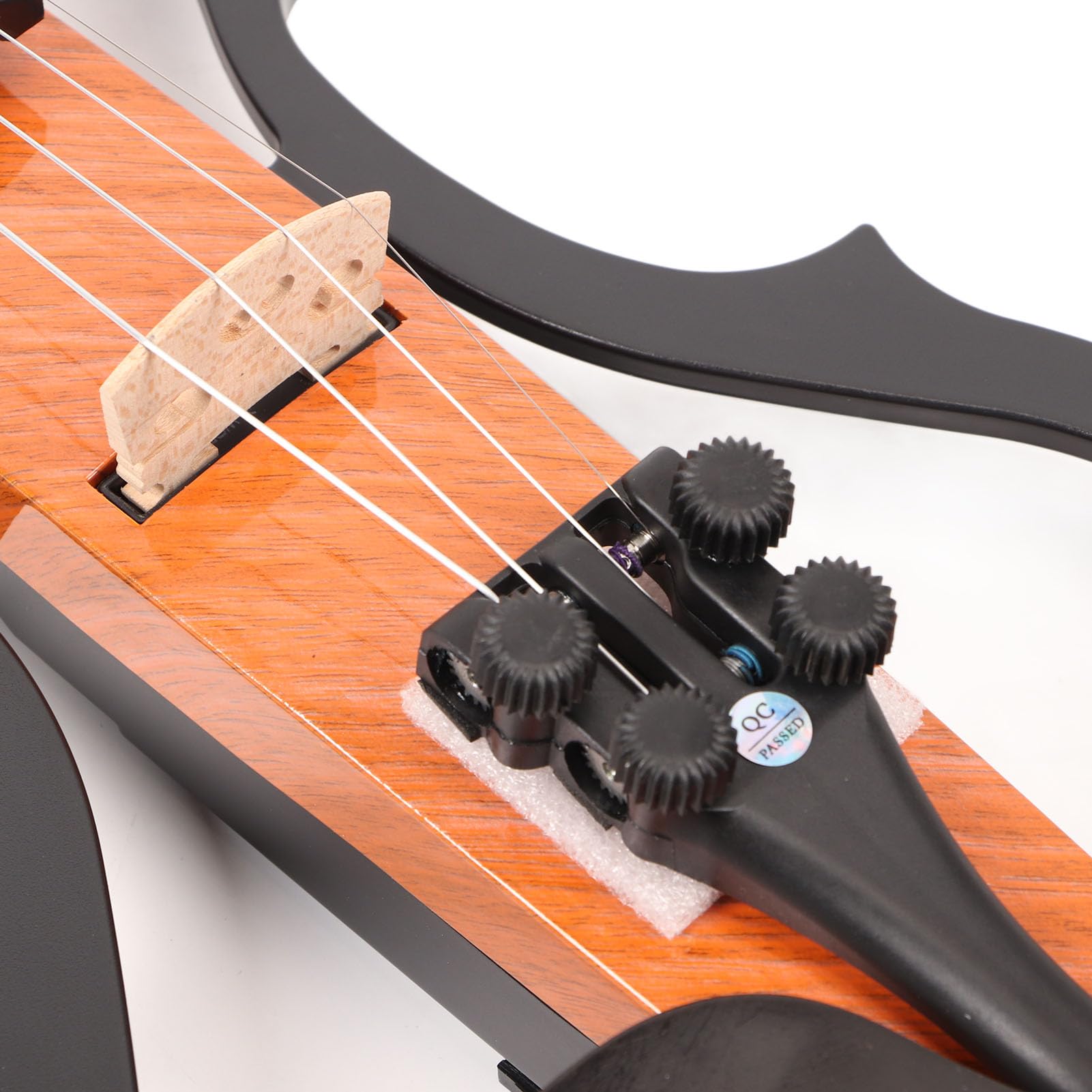 Set di Violino Elettrico Silenzioso con Tono Regolabile per Esercitazioni Silenziose in Fibra di Carbonio 4/4 Portatile Leggero
